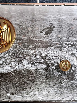 Edessa aerial photograph used, 1950s, 46 x 23.5 cm