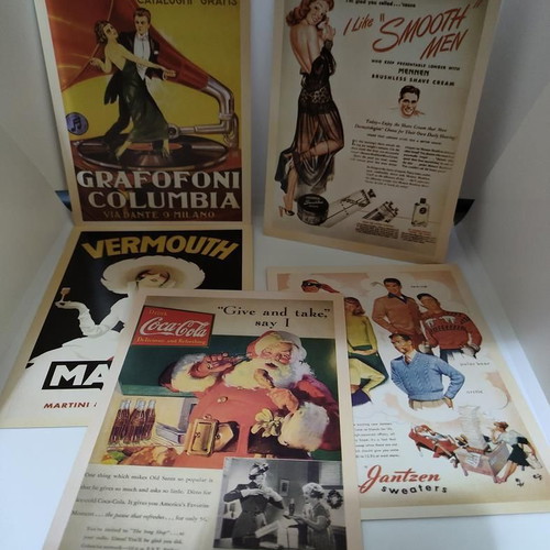 Vintage collection of 32 promotional postcards 10x14cm