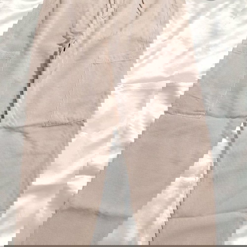 Μπεζ δροσερό παντελόνι με τσέπες πλαϊνές για κορίτσια