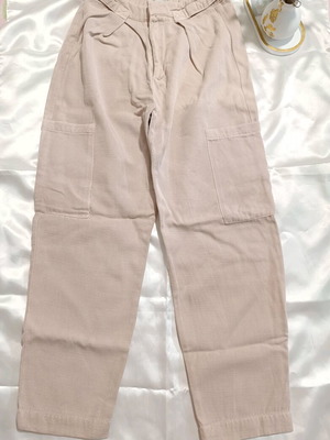 Μπεζ δροσερό παντελόνι με τσέπες πλαϊνές για κορίτσια