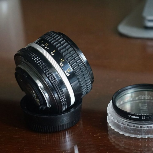 Nikon 50mm f1.4 AI-s lens used with Canon filter