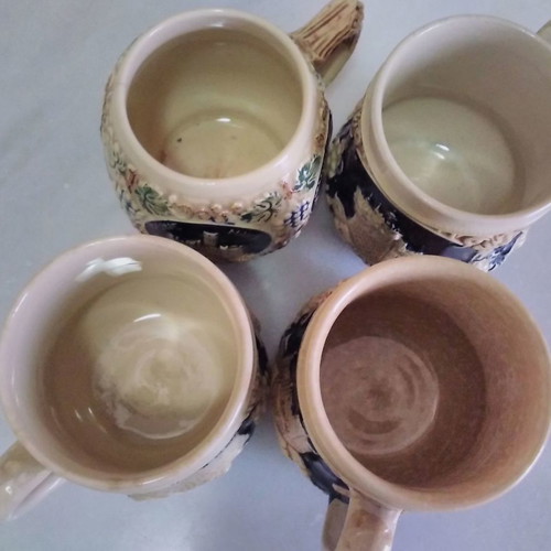 Marzi & Remy German collectible mugs used, set of four