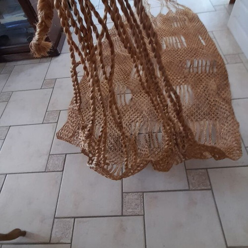 Handmade hammock used, about 3 meters, rope material, from Indonesia