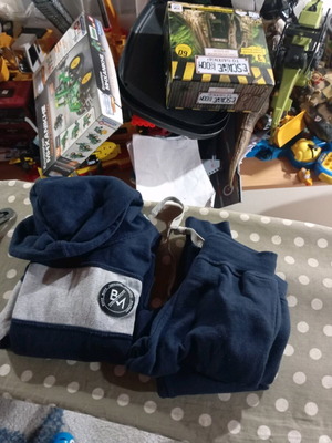 Bodymove kids' tracksuit used, size 8, gray and blue