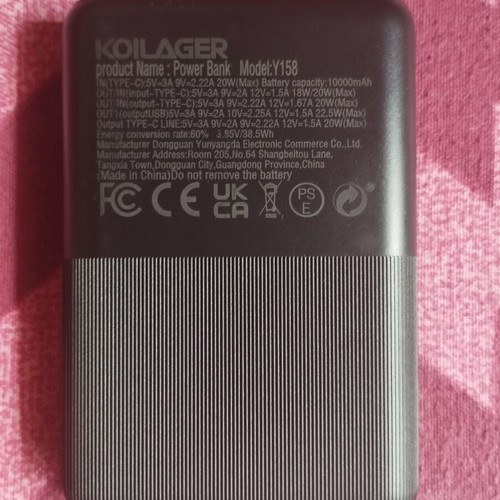 Koilacer Mini Power Bank 10000mAh fast 22.5 watt
