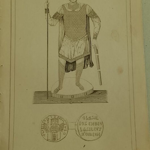 Ατσαλογραφία Βασίλειος Α' ο Μακεδών 1840, Βυζαντινός αυτοκράτορας