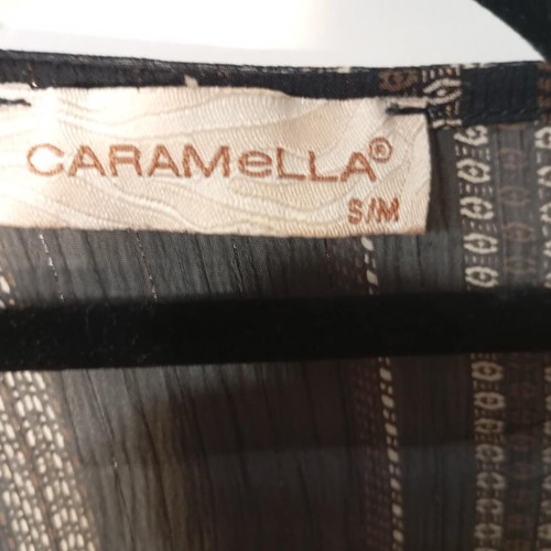 Caramella shirt semi-transparent wrap plus size like new