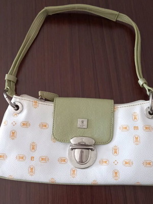 KEM shoulder bag like new, white and green