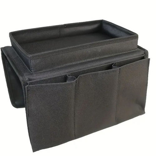 Remote control and item organizer for sofa with black base