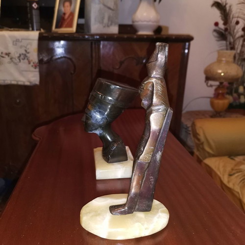 Collectible figurines Egyptian deities used, set of 2