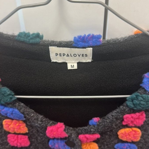 Pepaloves fleece jacket medium, like new, multicolor