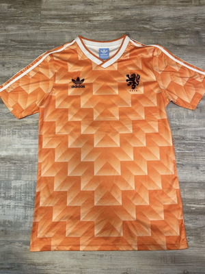 Adidas KNVB Netherlands Retro Soccer Jersey used, size L, orange