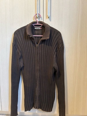 Men's knitted cardigan like new, khaki color, size L