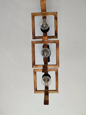 Wooden ceiling light like new