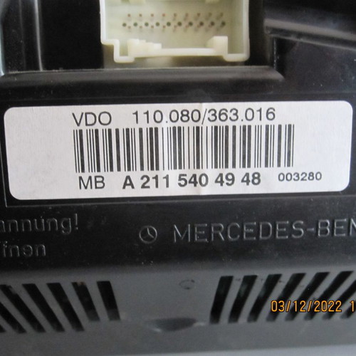 Mercedes W211 '02-'09 dashboard used