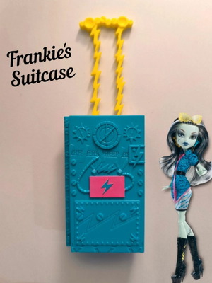 Monster High Frankie Stein Scaris City of Frights Blue Suitcase like new