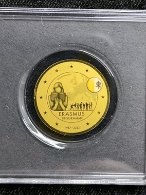 Erasmus 1/500oz gold commemorative coin .999 new with certificate