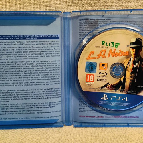 L.A.Noire PS4 used in very good condition