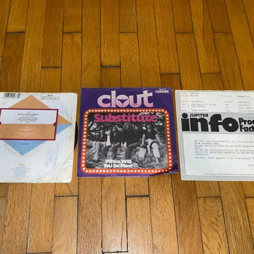 3 rare 45 rpm records Rick Astley, Clout, Gans pack