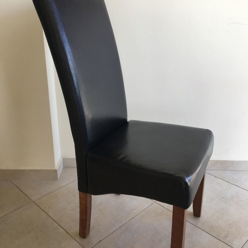 Dining chairs new, pack of 12, black leatherette