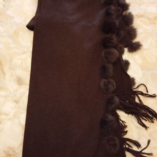Capes like new brown and burgundy with eco fur and fringes