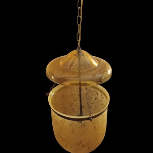 Fusing glass candle-type pendant light new