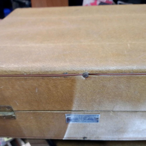 Dual record player used without needle Greek made suitcase model