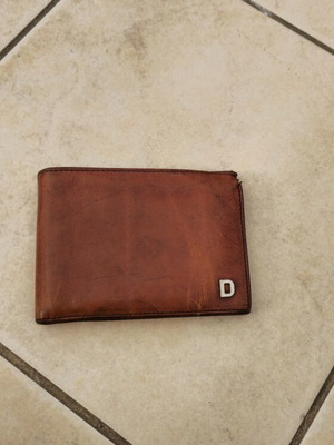 Leather wallet used, brown