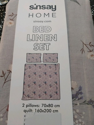 Sinsay duvet cover and pillowcase set 100% cotton new