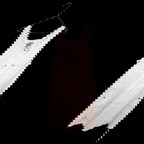 Φόρεμα λινό λευκό Attrattivo μέγεθος Μ like new με τσέπες και φερμουάρ