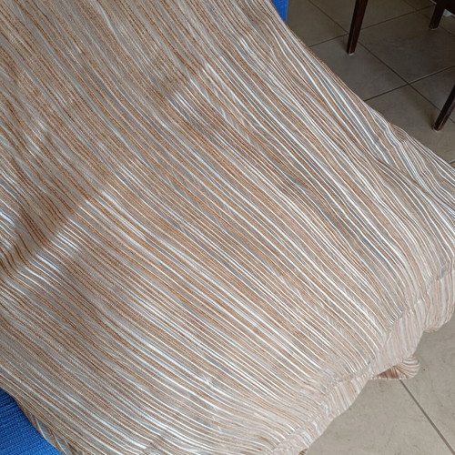 Curtain for balcony door used, 2.70 m width x 2.25 m height, beige tones