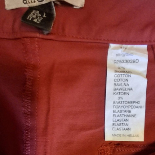 Attrattivo pants like new, size L 40 12, red