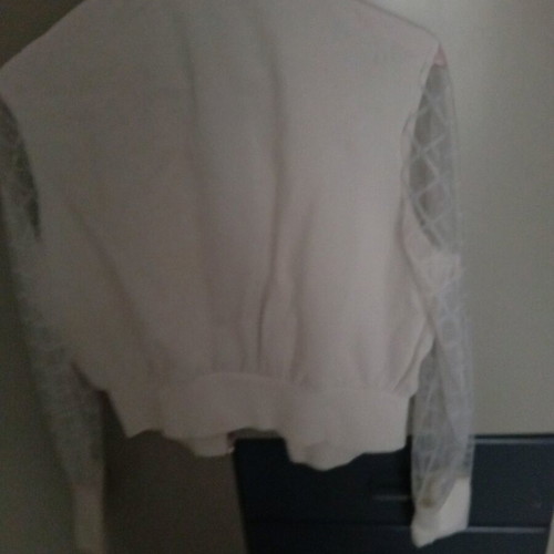 Jacket with transparent sleeves like new, white size M