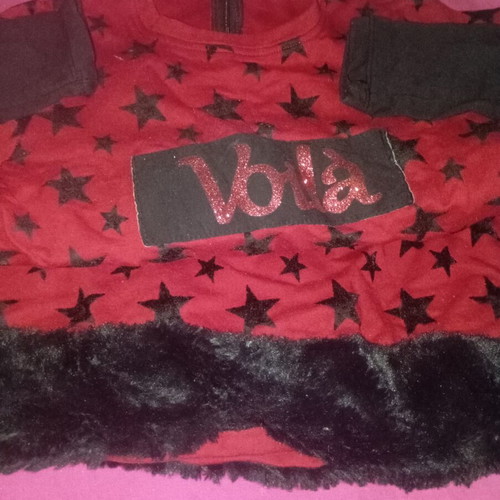 Girls' winter dress size 10 with fur trim, like new