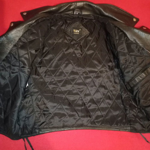 Nicce London Leather cropped leather jacket new, size Large, black