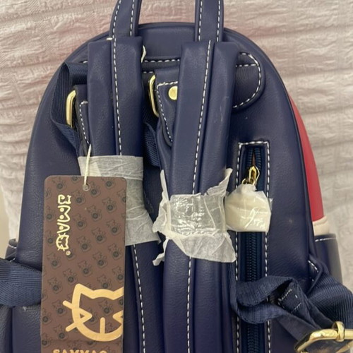 Sammao backpack, beige and red