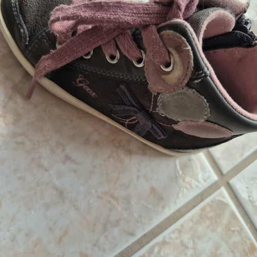 Geox ankle boots like new, gray pink, size 25