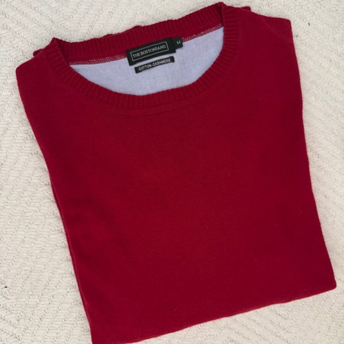 The Bostonians men's sweater cashmere and cotton like new, size M red