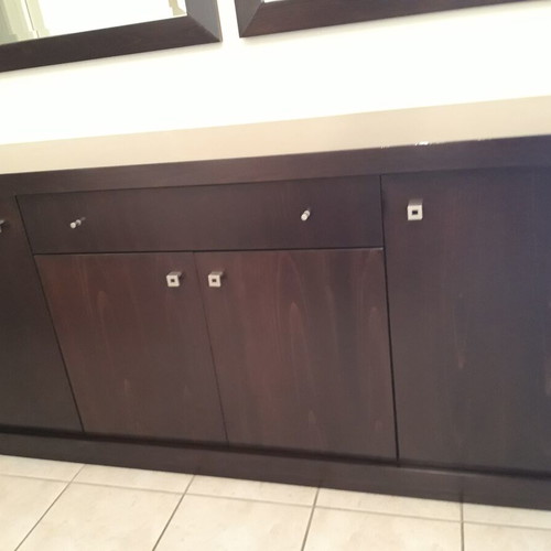 Wenge wood buffet with 2 mirrors like new