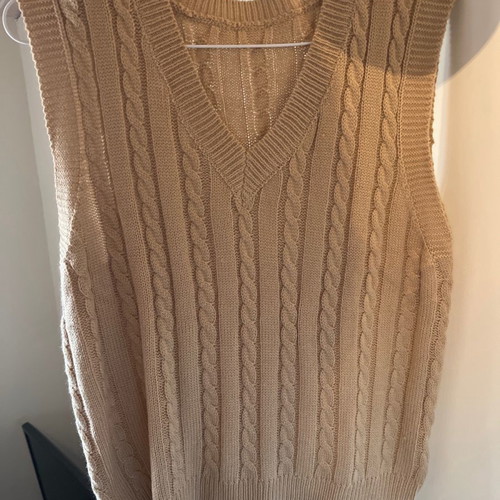 Sleeveless Kazaka Vest new, beige-brown, size M