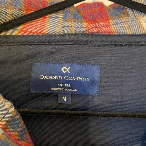 Oxford Company Men’s Zip-Up Jacket with Plaid Lined Hood, Size M, Like New