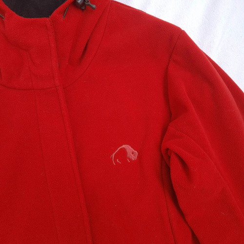 Tatonka women's fleece jacket with hood size 36 / S used, red
