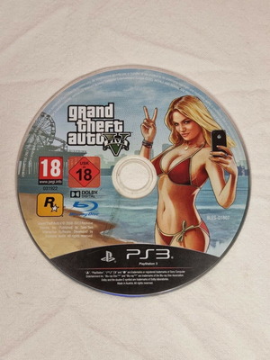 Grand Theft Auto Five PS3 used, disc only without case and manual