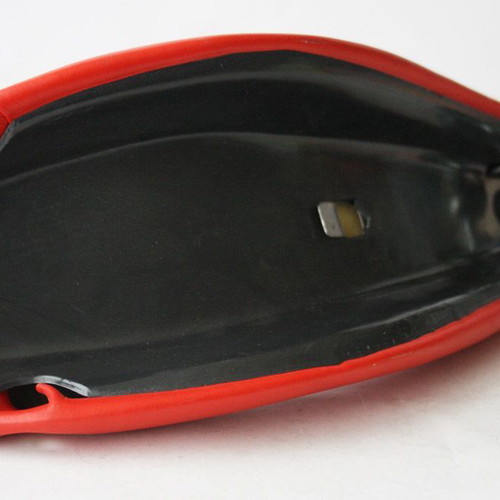 Vintage 80's San Marco red saddle for old chopper bicycle 47cm Italy new