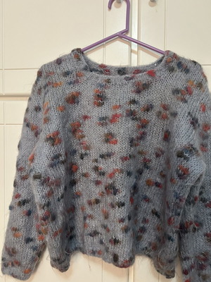 Printed sweater like new, gray, size L