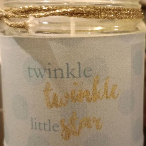 Twinkle Little Star Personalized Candle new, glass jar