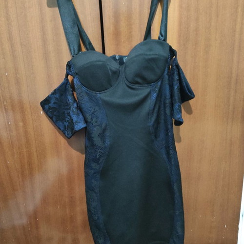 Mini black evening dress new, size XS