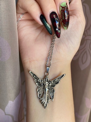 Necklace with fairy and stainless steel chain new