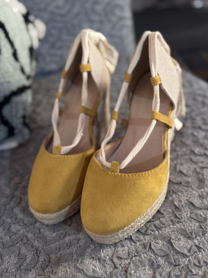 Μουσταρδί espadrilles πλατφόρμες Martin Pescatore σαν καινούργιο, νούμερο 36