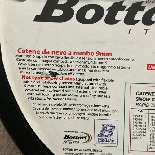 Italian car snow chains new